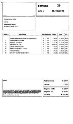 Fattura server forum
